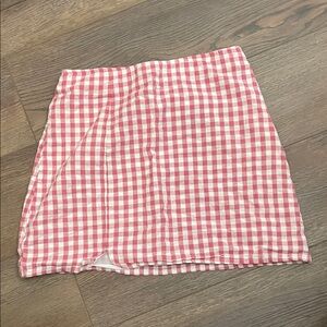 American Eagle Outfitters Pink Gingham Mini Skirt